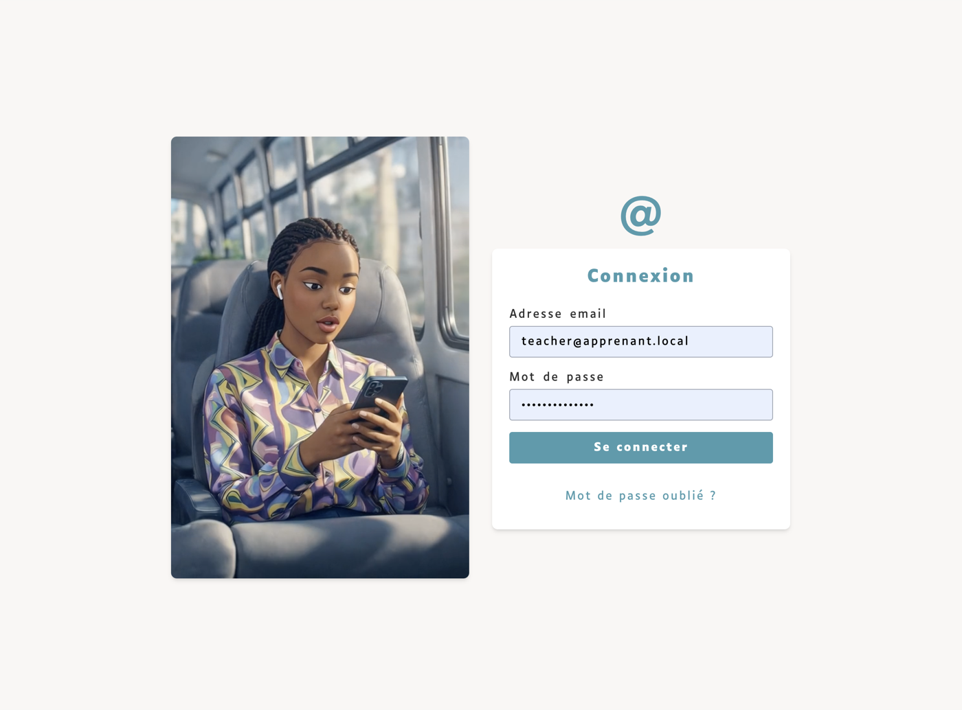 Apprenant — apprenante sur mobile